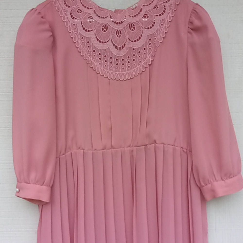 Vintage 80s Dim The Lites Petites Dress - Picture 2 of 16